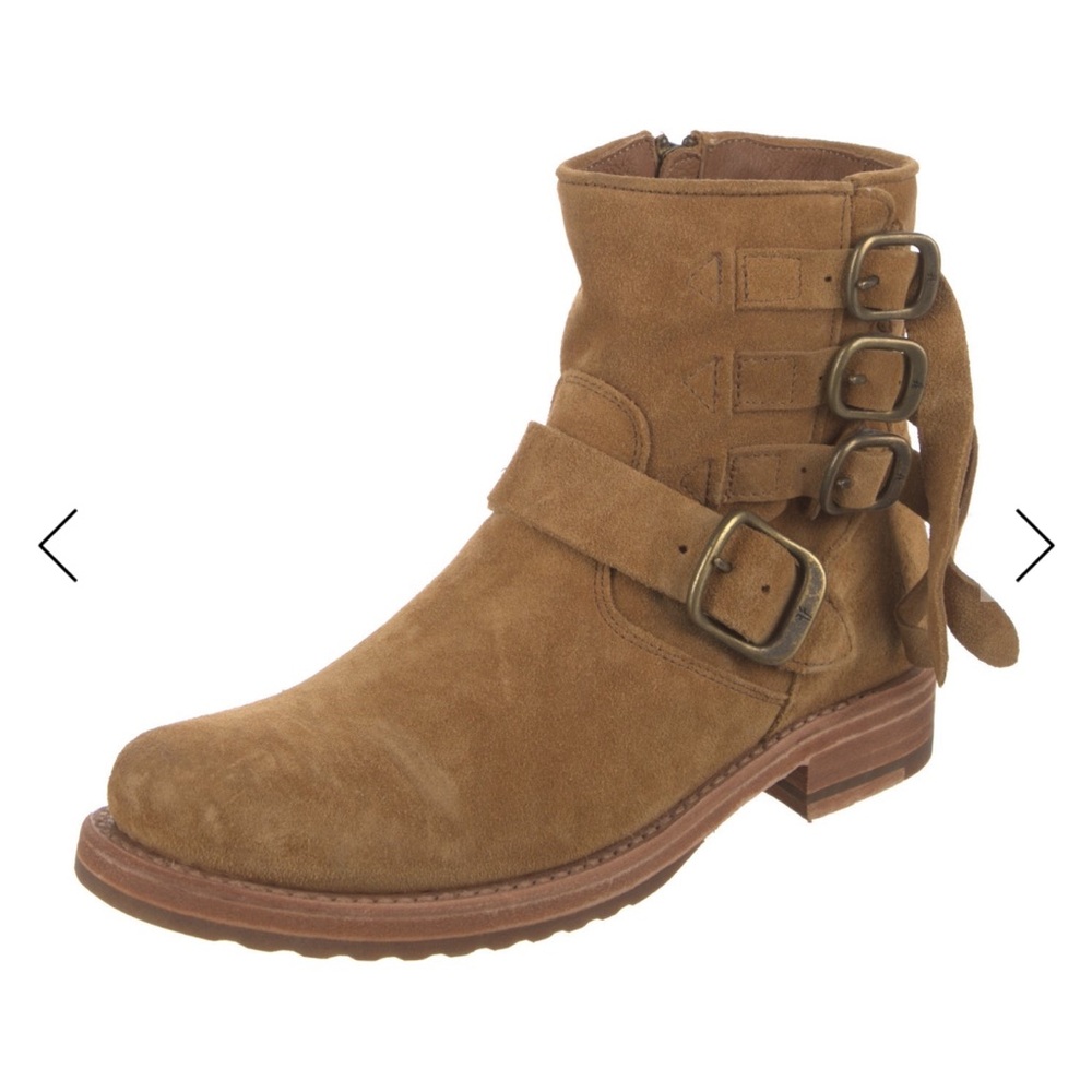 Frye Tan Combat & Moto Boots - Picture 2 of 12